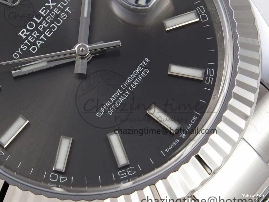 VR3235 DateJust 904L Dial on SS Edition Steel Best Bracelet Gray 41 Oyster 126334 1:1 C+F 0517